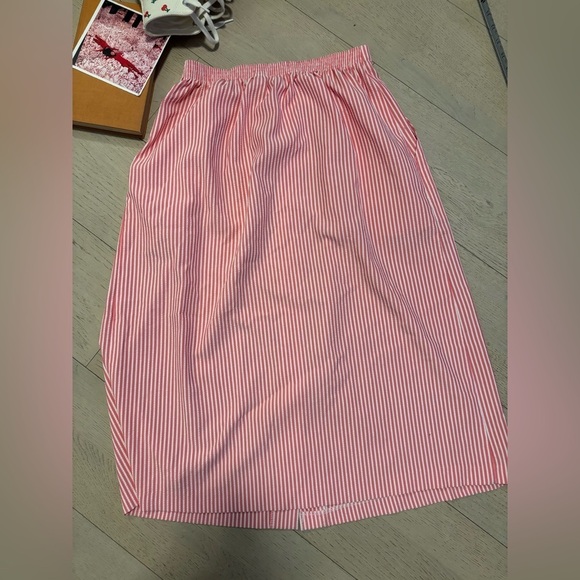 Alfred Dunner Womens Pink Striped Comfort Elastic Waist A-Line Skirt Size 6 VTG - Picture 3 of 9